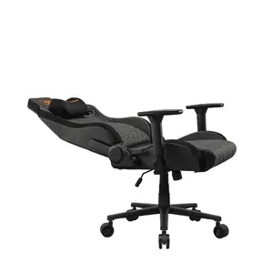 COUGAR Defensor Gray-Orange | Gaming Chair | PushBack Advanced Lumbar System | 4D Folding Armrests | Magnetic Memory Foam Neck
