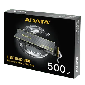 ADATA LEGEND 860 500GB PCIe Gen4 x4 M.2 2280 NVMe SSD — 5,000/3,000 MB/s | SLC Cache | HMB 