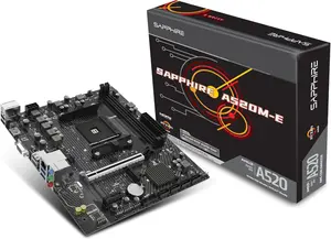 Sapphire A520M-E — AMD AM4 | A520 Chipset | Micro-ATX | DDR4 | PCIe 3.0 | Ryzen 3000/4000/5000 | Budget