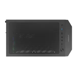 Cougar MX110 Compact ATX Black | Budget Mid Tower | Mesh Design | Basic ARGB | Tempered Glass