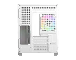 ID-COOLING VIEW 500 ARGB WHITE Micro-ATX PC Case | Dual Tempered Glass Panoramic Window, 3x Pre-Installed ARGB PWM Fans & 360mm Radiator Support