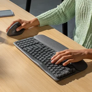 Logitech Wave Keys and Lift Vertical Ergonomic Wireless Keyboard and Mouse Combo | Model: Wave Keys + Lift Combo