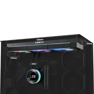 Lian Li Hydroshift II LCD-C 360R Black & White | 2.1" IPS LCD | Pre-installed ARGB Fans | Flexible Slide-Tube Clamp Coolant Pathway