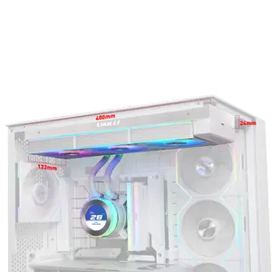 Lian Li Hydroshift II LCD-C 360R Black & White | 2.1" IPS LCD | Pre-installed ARGB Fans | Flexible Slide-Tube Clamp Coolant Pathway