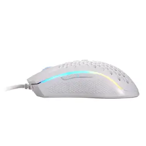 Redragon Storm Honeycomb M808W-RGB White | 7-button RGB gaming mouse with Honeycomb shell design