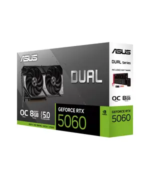 ASUS Dual GeForce RTX 5060 OC 8GB GDDR7 — Blackwell | DLSS 4 | SFF-Ready | 2565 MHz Boost