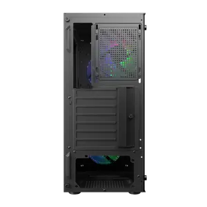 Cougar MX110 Compact ATX Black | Budget Mid Tower | Mesh Design | Basic ARGB | Tempered Glass