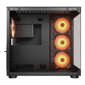 Cougar FV150 RGB Mid Tower Black | Dual Chamber | 400mm GPU | 360mm AIO | ARGB | Type-C