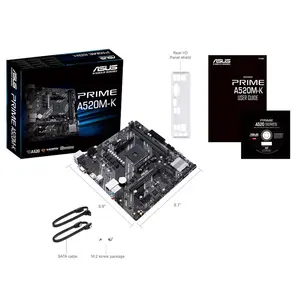 ASUS PRIME A520M-K AMD AM4 Micro-ATX Motherboard | PCIe 3.0, M.2 NVMe & 5X Protection III