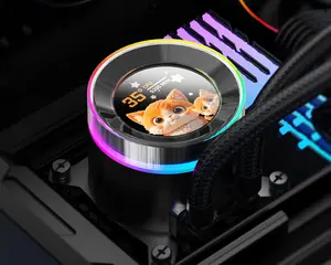 ID-Cooling SL360 V2 PLUS Black | 360mm AIO | 2.1" LCD + Neon Light Radiator | ARGB Fans