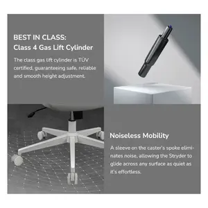 COUGAR Stryder Black | Highback Ergonomic Hybrid Workspace Chair | Flip-Up Armrests | Imitation Linen | TÜV Certified