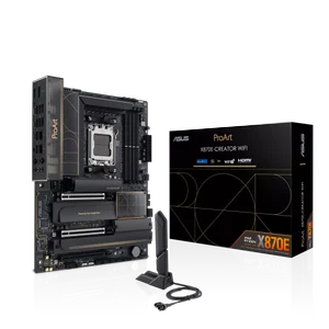ASUS ProArt X870E-Creator WiFi AMD AM5 ATX Motherboard | Dual PCIe 5.0 x16, 10GbE + 2.5GbE, Wi-Fi 7 & Dual USB4 40Gbps