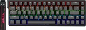 AULA WIN68 HE 65% Wired Hall Effect Magnetic Gaming Keyboard (Graywood Magnetic Switches / 8000Hz Polling Rate / 0.01mm Rapid Trigger / Adjustable Actuation / South-Facing RGB / Hot-Swappable)