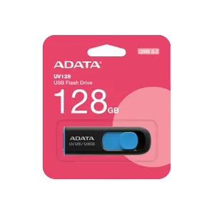 ADATA UV128 Retractable USB 3.2 Gen 1 Flash Drive – Capless Slide Design