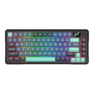 Redragon Behemoth Pro K724GBG-RGB-PRO | Tri-Modes | 75% Size Mechanical Keyboard with LCD Screen & Knob