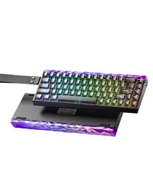 AULA HERO 68 HE Black Translucent Keycaps | 65% Hall Effect Magnetic Keyboard | 8000Hz Rapid Trigger | 0.01mm Precision | Hot-Swap