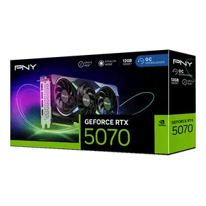 PNY GeForce RTX 5070 Epic-X ARGB OC 12GB GDDR7 — Blackwell | 2685 MHz | ARGB | SFF-Ready | 2.4-Slot |