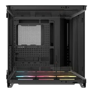 CORSAIR AIR 5400 RS-R ARGB Triple Chamber Mid-Tower PC Case | Dual Curved Glass French Door Panels, 3x Pre-Installed RS120-R Reverse-Rotor ARGB Fans, Back-Connect (BTF) Motherboard Support & RapidRoute 2.0