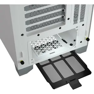 CORSAIR iCUE 4000D RGB AIRFLOW QL Edition Mid-Tower ATX Case (True White) | High-Airflow Steel Front Panel, 4x Pre-Installed QL120 RGB Fans & Included iCUE Lighting Node CORE