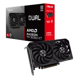 ASUS Dual Radeon RX 9060 XT 16GB GDDR6 — RDNA 4 | AMD FSR 4 | PCIe 5.0 x16 | 3230 MHz Boost