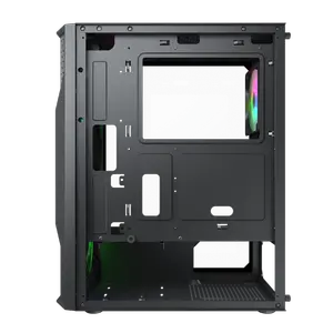 Cougar MX110 Compact ATX Black | Budget Mid Tower | Mesh Design | Basic ARGB | Tempered Glass