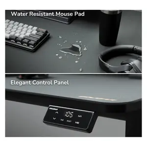 COUGAR E-Star 140 Black | Electric Gaming Desk 1400×600mm | Motorized Height 720–1170mm | 2 Memory Presets | Full Desk Mousepad