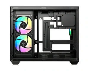 ID-COOLING VIEW 500 ARGB Micro-ATX PC Case | Dual Tempered Glass Panoramic Window, 3x Pre-Installed ARGB PWM Fans & 360mm Radiator Support