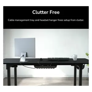 COUGAR E-Grav 180 Black | Flagship Electric Gaming Desk 1800×800mm | Dual Motor | Height 730–1180mm | Full 180cm Mousepad