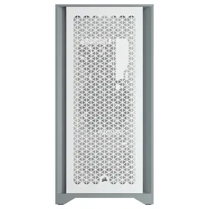 CORSAIR iCUE 4000D RGB AIRFLOW QL Edition Mid-Tower ATX Case (True White) | High-Airflow Steel Front Panel, 4x Pre-Installed QL120 RGB Fans & Included iCUE Lighting Node CORE