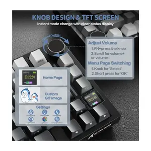 Attack Shark X820Ultra Moonlight | 75% Tri-Mode Gasket Keyboard | TFT Smart Screen + CNC Knob | Hot-Swap | 4000mAh