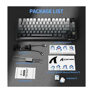 Attack Shark X820Ultra Moonlight | 75% Tri-Mode Gasket Keyboard | TFT Smart Screen + CNC Knob | Hot-Swap | 4000mAh
