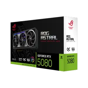 ASUS ROG Astral GeForce RTX 5080 OC 16GB GDDR7 — Blackwell | QUAD FAN | 2790 MHz | Patented Vapor Chamber | 3.8-Slot