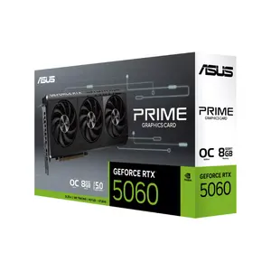 ASUS Prime GeForce RTX 5060 OC 8GB GDDR7 — Blackwell | DLSS 4 | SFF-Ready | 1x 8-pin | 2595 MHz Boost