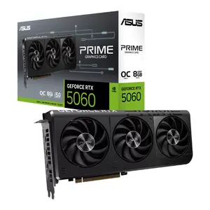ASUS Prime GeForce RTX 5060 OC 8GB GDDR7 — Blackwell | DLSS 4 | SFF-Ready | 1x 8-pin | 2595 MHz Boost