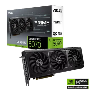ASUS Prime GeForce RTX 5070 OC 12GB GDDR7 — Blackwell | 2587 MHz | SFF-Ready | Vapor Chamber | DLSS 4