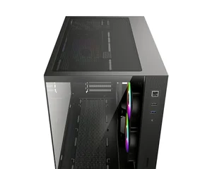 ID-COOLING VIEW 500 ARGB Micro-ATX PC Case | Dual Tempered Glass Panoramic Window, 3x Pre-Installed ARGB PWM Fans & 360mm Radiator Support