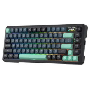 Redragon Behemoth Pro K724GBG-RGB-PRO | Tri-Modes | 75% Size Mechanical Keyboard with LCD Screen & Knob