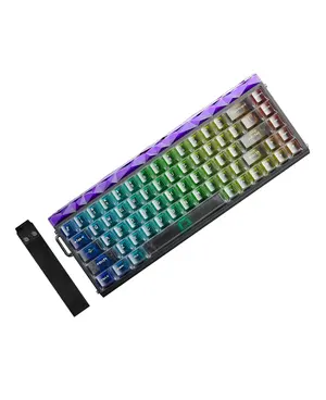 AULA HERO 68 HE Black Translucent Keycaps | 65% Hall Effect Magnetic Keyboard | 8000Hz Rapid Trigger | 0.01mm Precision | Hot-Swap