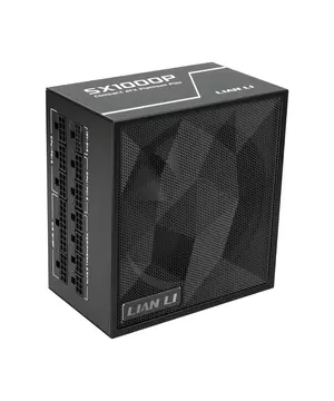 Lian Li SX Platinum 1000W Black | 80 PLUS PPLP Platinum| ATX 3.1 & PCIe 5.1 | Braided-Textured Cables with Cable Combs| Zero RPM Fanless Mode
