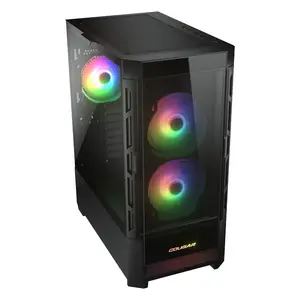 Cougar Duoface RGB Mid Tower Black | 2-Type Front Panels | Dual Chamber | ATX | ARGB