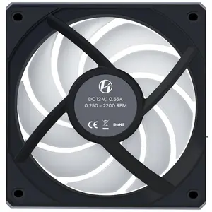 LIAN LI UNI FAN CL Wireless 120mm ARGB PWM PC Cooling Fan (Black) | Cable-Free Interlocking Daisy-Chain System, L-Wireless Sync Controller, Dual Lighting Zones & Fluid Dynamic Bearing
