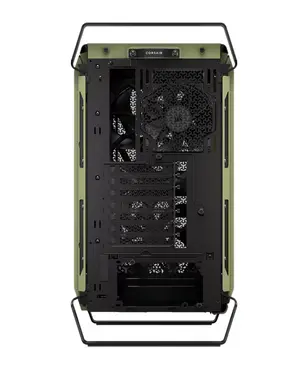 CORSAIR WARTHOG RS Performance Mid-Tower Case (Olive Drab) | Ruggedized Steel Build with Integrated Carry Handles, 2x RS200 + 1x RS120 PWM Fans, InfiniRail™ System & BTF Motherboard Support