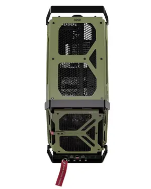 CORSAIR WARTHOG RS Performance Mid-Tower Case (Olive Drab) | Ruggedized Steel Build with Integrated Carry Handles, 2x RS200 + 1x RS120 PWM Fans, InfiniRail™ System & BTF Motherboard Support
