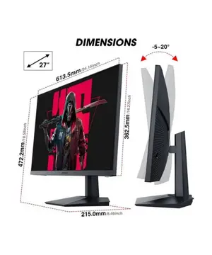 KOORUI GN06 27" FHD IPS 180Hz Gaming Monitor — 100% sRGB, HDMI 2.0 x2 + DisplayPort 1.4 + Audio