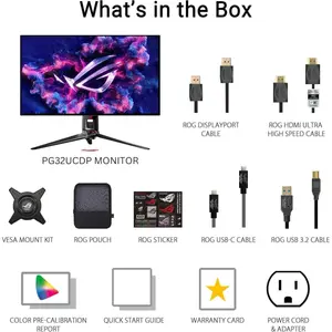 ASUS ROG Swift OLED PG32UCDP 32" (31.5" Viewable) Dual-Mode 4K WOLED Gaming Monitor | 4K 240Hz / FHD 480Hz & 0.03ms GTG