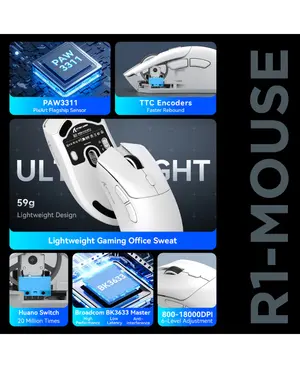 ATTACK SHARK R1 | Lightweight Wireless Gaming Mouse