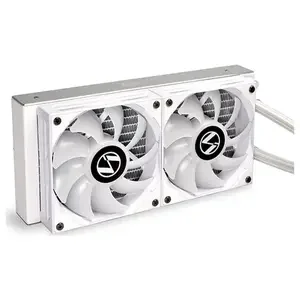 LIAN LI GALAHAD AIO 240 ARGB Liquid CPU Cooler (White) | 240mm High-Density Aluminum Radiator, Triple-Chamber Pump Design, Brushed Aluminum Shields, Magnetic Cap & 2x High-Static Pressure ARGB PWM Fans