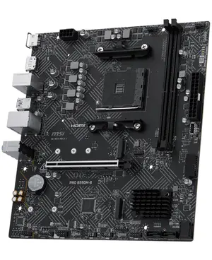 MSI PRO B550M-B Micro-ATX Motherboard | AMD Socket AM4, B550 Chipset, DDR4 Memory Boost (Up to 4600+ MHz OC), PCIe 4.0 Steel Armor, Dual M.2 Slots, Front USB-C & Audio Boost