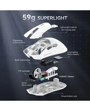 ATTACK SHARK R1 | Lightweight Wireless Gaming Mouse