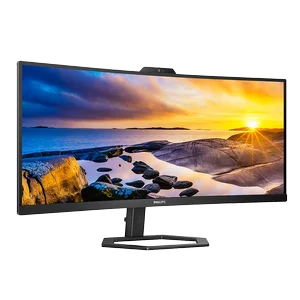 Philips 34E1C5600HE 34" Curved UltraWide Monitor | Built in 5MP Windows Hello Webcam and USB C